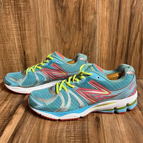 New Balance 1225 V1 Womens Running Shoes Blue Pink Yellow Athletic Size 9 - Picture 3 of 8